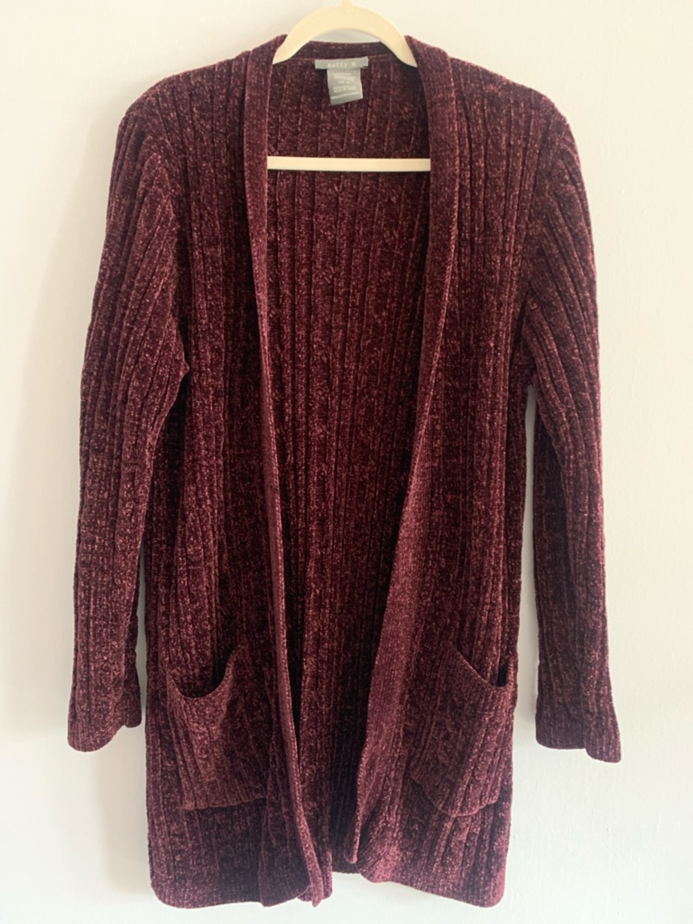 MATTY M Deep Purple Knit Cardigan
